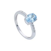 Anello Babila Milano Donna For Ever in Oro Acquamarina 1.18 Ct 272926 - 272926